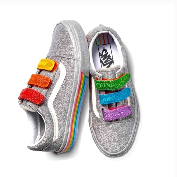 Vans Shoes Vans Flower Shop Limited Edition Rainbow Sparkle Glitter Shoe Poshmark